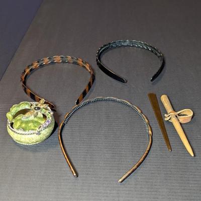 Vintage Headbands & Butterfly Trinket Box