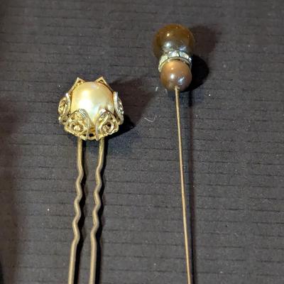 Vintage White Gloves Scarf & Hair Pins