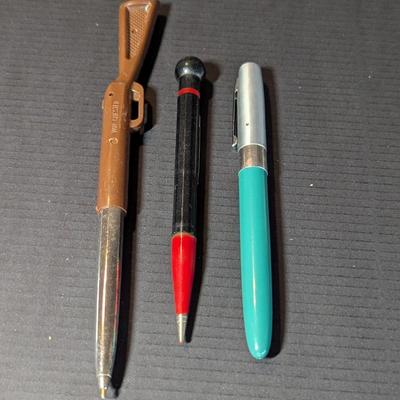 Wearever USA Stainless Nib - Reditip Red Lead - Winchester Gun Ball Point Pen Italy