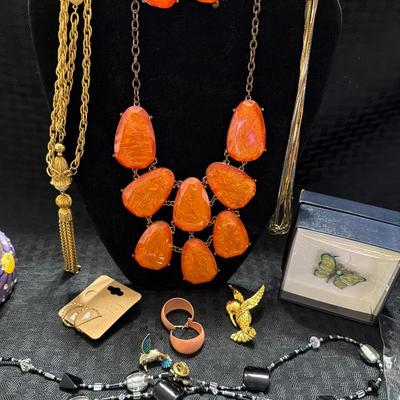 Sale Photo Thumbnail #131: Bracelets, Earrings, Clip and pierced Necklaces.