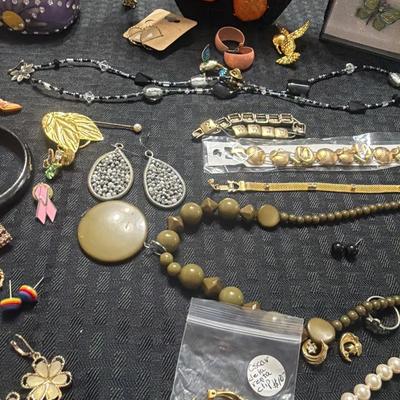 Sale Photo Thumbnail #134: Bracelets, Earrings, Clip and pierced Necklaces.