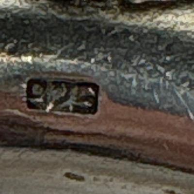 Sterling Bangle Bracelet with Purple Stones