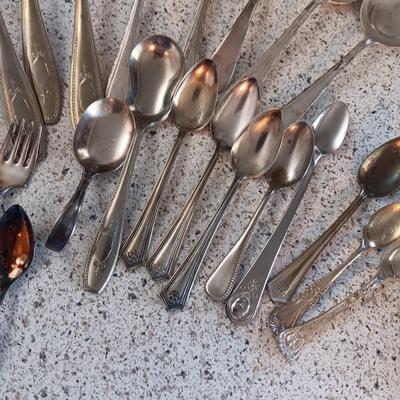 MISC FLATWARE, SOUVENIR SPOONS AND MORE