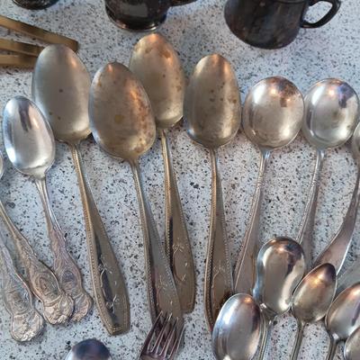 MISC FLATWARE, SOUVENIR SPOONS AND MORE