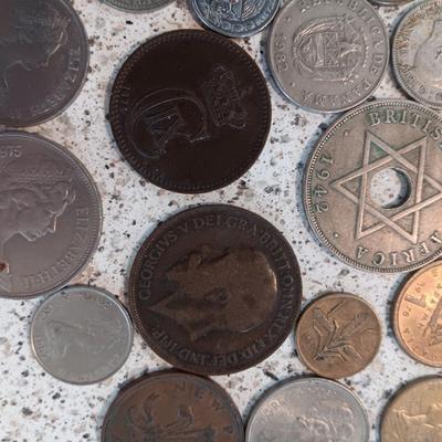 A COLLECTION OF FOREIGN COINS