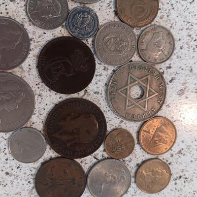 A COLLECTION OF FOREIGN COINS