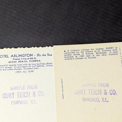 Vintage Sample Postcards From Curt Teich & Co. Chicago