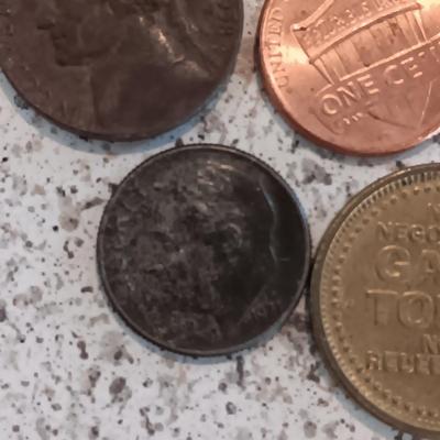 TOKENS, US COINS AND CASINO $1 CHIP