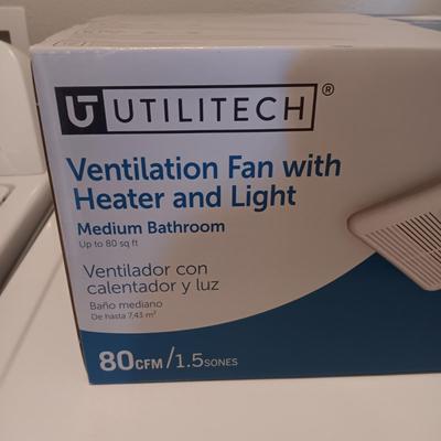 NEW BATHROOM VENTILATION FAN WITH HEATER AND LIGHT
