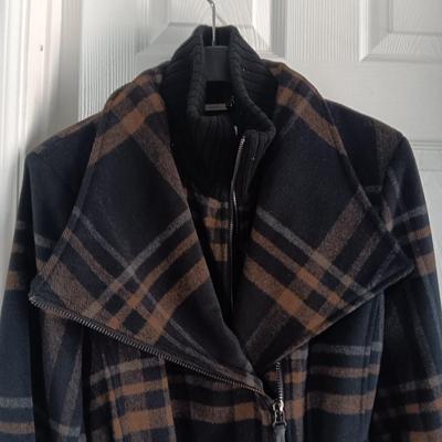 NEW LADIES CALVIN KLEIN WOOL COAT WITH SATIN LINING