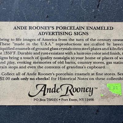1986 Ande Rooney Chevrolet “Super Service” Porcelain-Enameled Sign