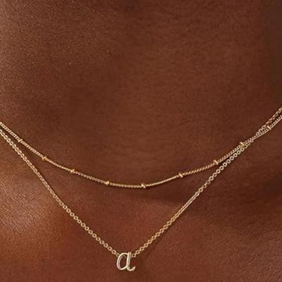 14K Gold Plated Letter Pendant Capital Monogram