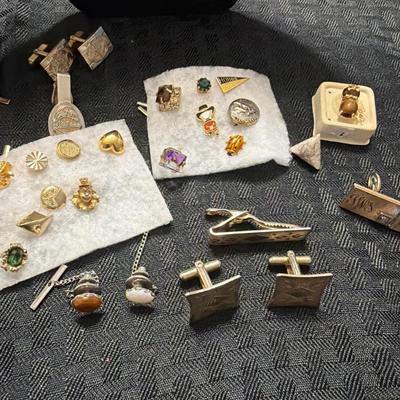 Sale Photo Thumbnail #197: Tie Tacks and Cuff Links,
See Photos