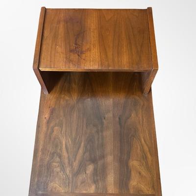 Mid-Century Two-Tier Wooden Side Table
