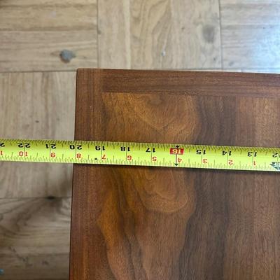 Mid-Century Two-Tier Wooden Side Table