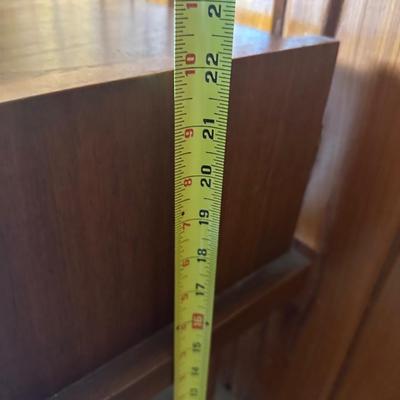 Mid-Century Two-Tier Wooden Side Table