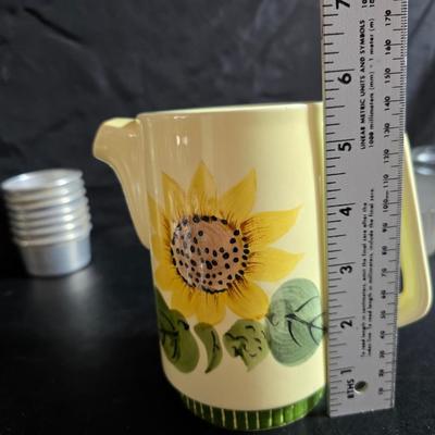 Vintage Kitchen - Molds - flour sifter - Sunflower pitcher - jars and more