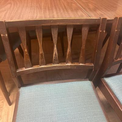 Dining Table with 6 Chairs – Danish Walnut Finish