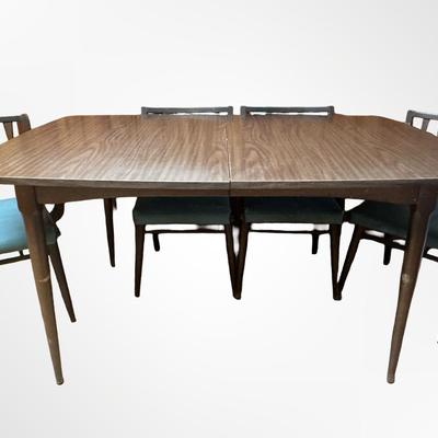 Dining Table with 6 Chairs – Danish Walnut Finish