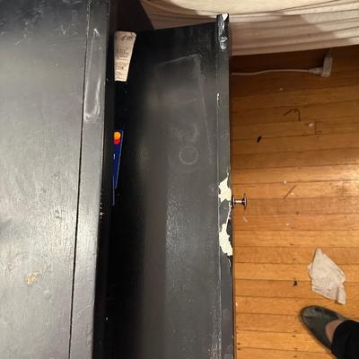 Sale Photo Thumbnail #393: Water damage on the top and heavy chipping along the upper edge of the top drawer.