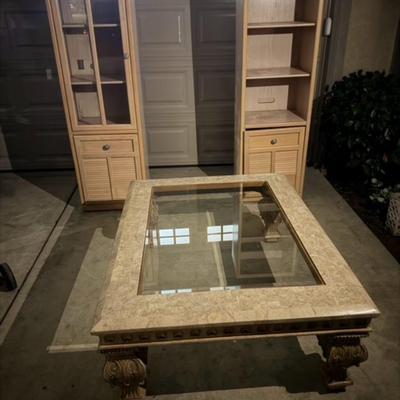 Sale Photo Thumbnail #14: Two tan display cases