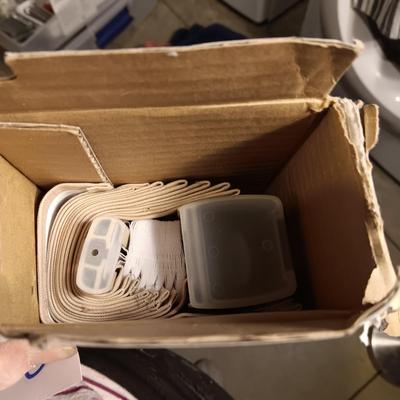 5 LIGHT CEILING FIXTURE AND A NEW KHAKI ROMAN CELLULAR SHADE