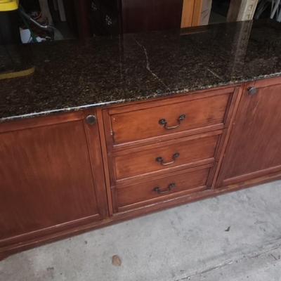 Sale Photo Thumbnail #8: Please Note: On entertainment piece granite is cracked