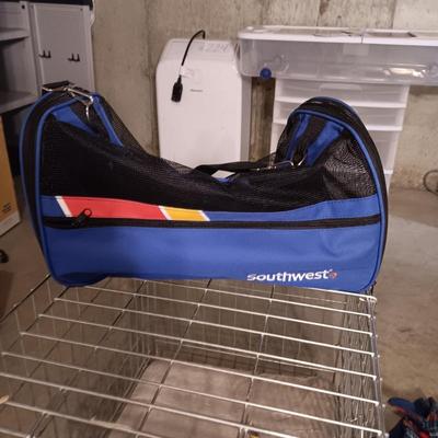 MEDIUM SIZE KENNEL, SW AIRLINE SOFT SIDED KENNEL, OUTWARD HOUND SMALL ANIMAL BACKPACK AND XL DOG COAT