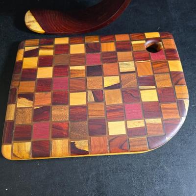 Cheese & Wine - Mesquite Wooden wine holder - with end grain cutting board and more