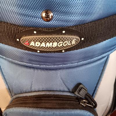 SET OF MEN'S TOUR EDGE GOLF CLUBS AND ADAMS GOLF BAG