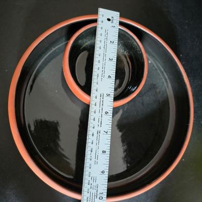 Hand-thrown terracotta or clay cooking pot with a lid - Chip and dip bowl - Wooden fruit bowl and more