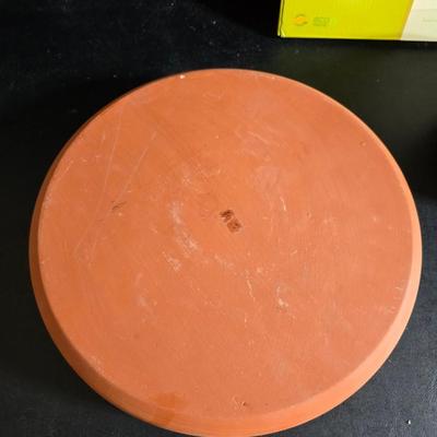 Hand-thrown terracotta or clay cooking pot with a lid - Chip and dip bowl - Wooden fruit bowl and more