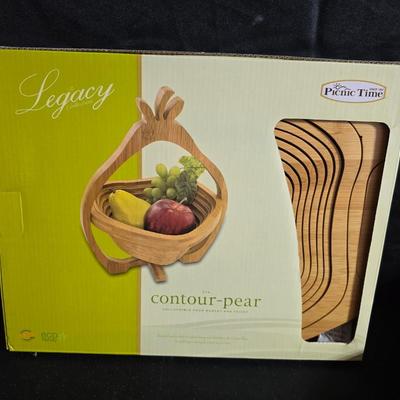 Hand-thrown terracotta or clay cooking pot with a lid - Chip and dip bowl - Wooden fruit bowl and more