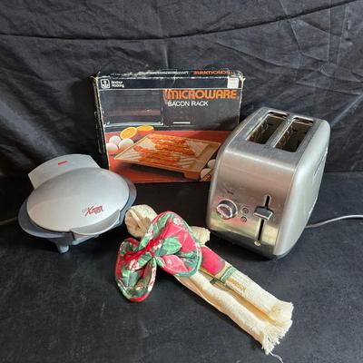 Kitchen Aid toaster - GT Xpress 101 electric countertop grill and snack maker - Microwave bacon rack