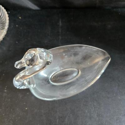 Vintage glassware - Virginia glass 1004 bell - Nambe Slovenia glass - nesting Hazel-Atlas Daisy pattern trinket dishes - and more