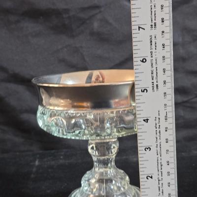 Vintage glassware - Virginia glass 1004 bell - Nambe Slovenia glass - nesting Hazel-Atlas Daisy pattern trinket dishes - and more