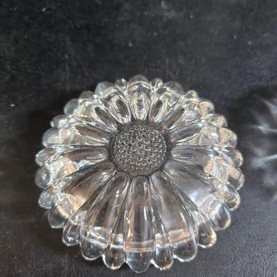 Vintage glassware - Virginia glass 1004 bell - Nambe Slovenia glass - nesting Hazel-Atlas Daisy pattern trinket dishes - and more