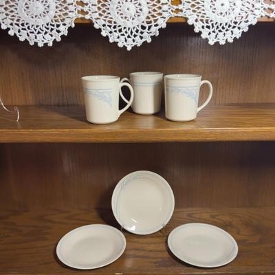 Sale Photo Thumbnail #11: Includes 3 plates measuring 6 3/4" and 3 cups measuring 3 3/4"