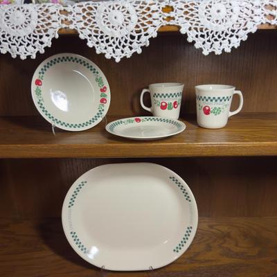 Sale Photo Thumbnail #47: Includes 1 serving platter measuring 12", 2 cups, and 2 salad plates