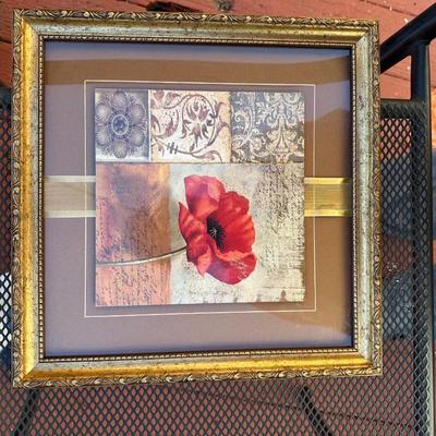 Interiors by Design Single Mat Art With Ribbon 14" x 14"