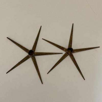 Collection of Brass Candle Holders, Letter holder, & More (LC-SF)