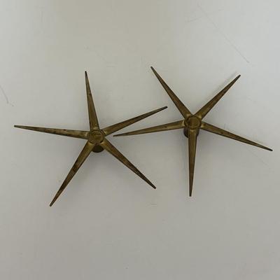 Collection of Brass Candle Holders, Letter holder, & More (LC-SF)