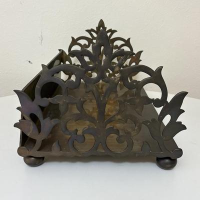 Collection of Brass Candle Holders, Letter holder, & More (LC-SF)