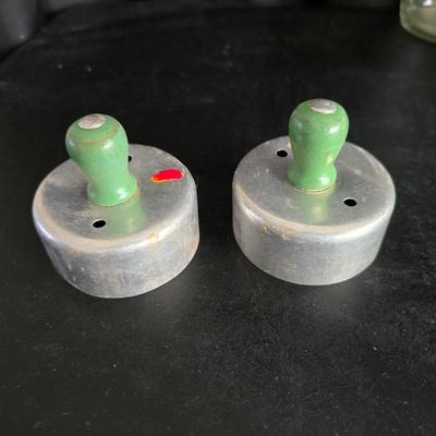 Vintage meat grinder - hand mixer - and an assortment of other kitchen items used on the farm