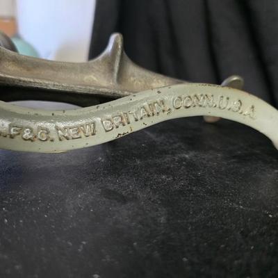 Vintage meat grinder - hand mixer - and an assortment of other kitchen items used on the farm