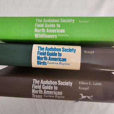 Collection of Audubon Society Field Guides, Gardening Books & Binoculars (LR-JS)