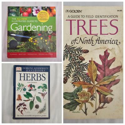 Collection of Audubon Society Field Guides, Gardening Books & Binoculars (LR-JS)