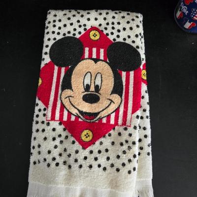 Everything Mickey Mouse - Clock - binder - Dish towel - glass bowl - figures and more