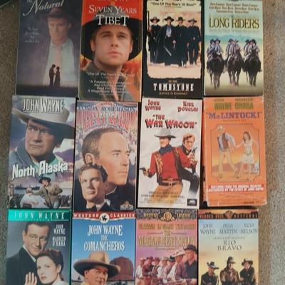 VHS Storage FULL of Western themed VHS tapes