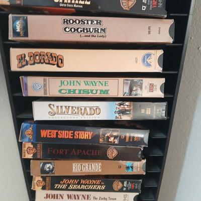 VHS Storage FULL of Western themed VHS tapes